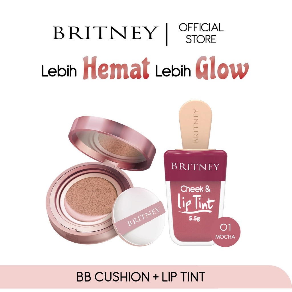 Bundle Hemat Britney BB Cushion & Britney Cheek Liptint