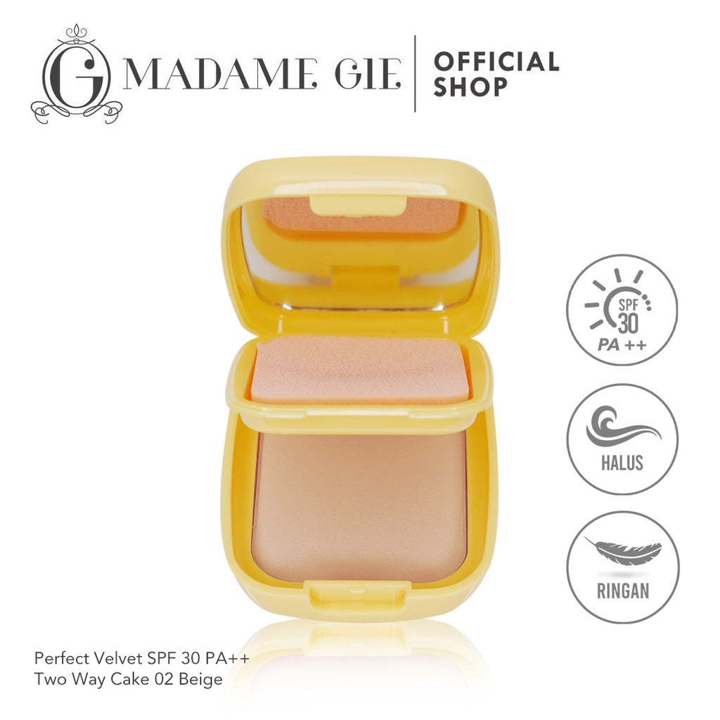 Madame Gie Perfect Velvet SPF 30PA++ Two Way Cake - MakeUp Bedak Padat