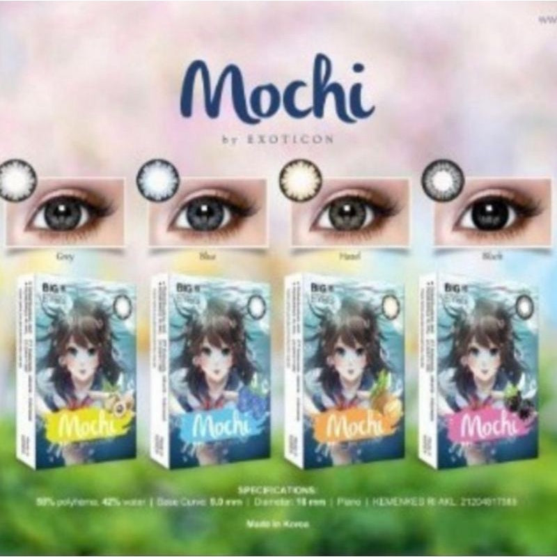 X2 Mochi Softlens Warna Ukuran Normal Sampai -3.00