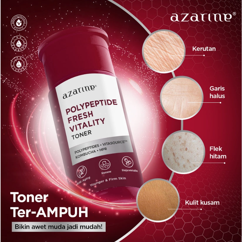 Azarine Lip & Lift Set [2 PCS] Retinol Smooth Glowing Serum 20ml + Tinted Lippie Cake Lip Tint 2.9ml Lip Tint ala Korea Longlasting Hydrating Extra Moisturizing