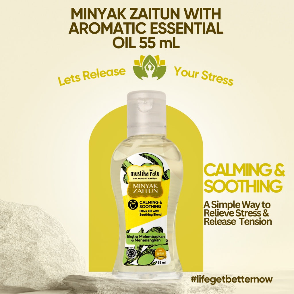 Mustika Ratu Minyak Zaitun 55 ml & Aromatic Essential Oil - Calming & Soothing