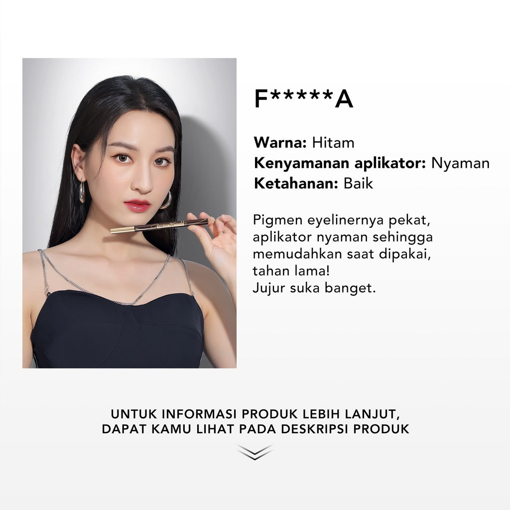 YOU Stay All Day Pen Eyeliner Waterproof Tahan Hingga 24 Jam Kosmetik Mata HItam