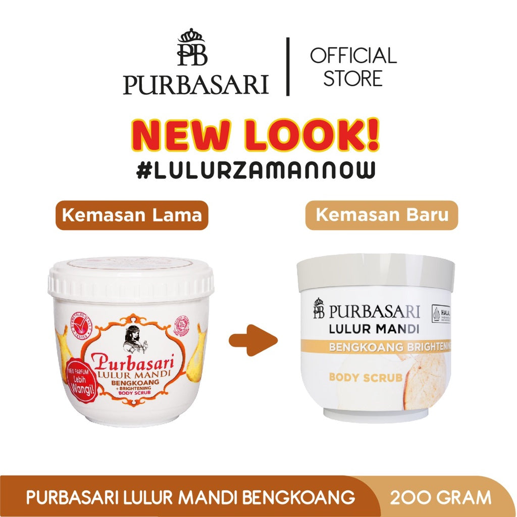 Purbasari Lulur Mandi Bengkoang / Lulur Pemutih Whitening Pencerah / Lulur pelembab kulit / Lulur Badan perontok daki / Menyamarkan flek hitam / Melembabkan / Mencerahkan