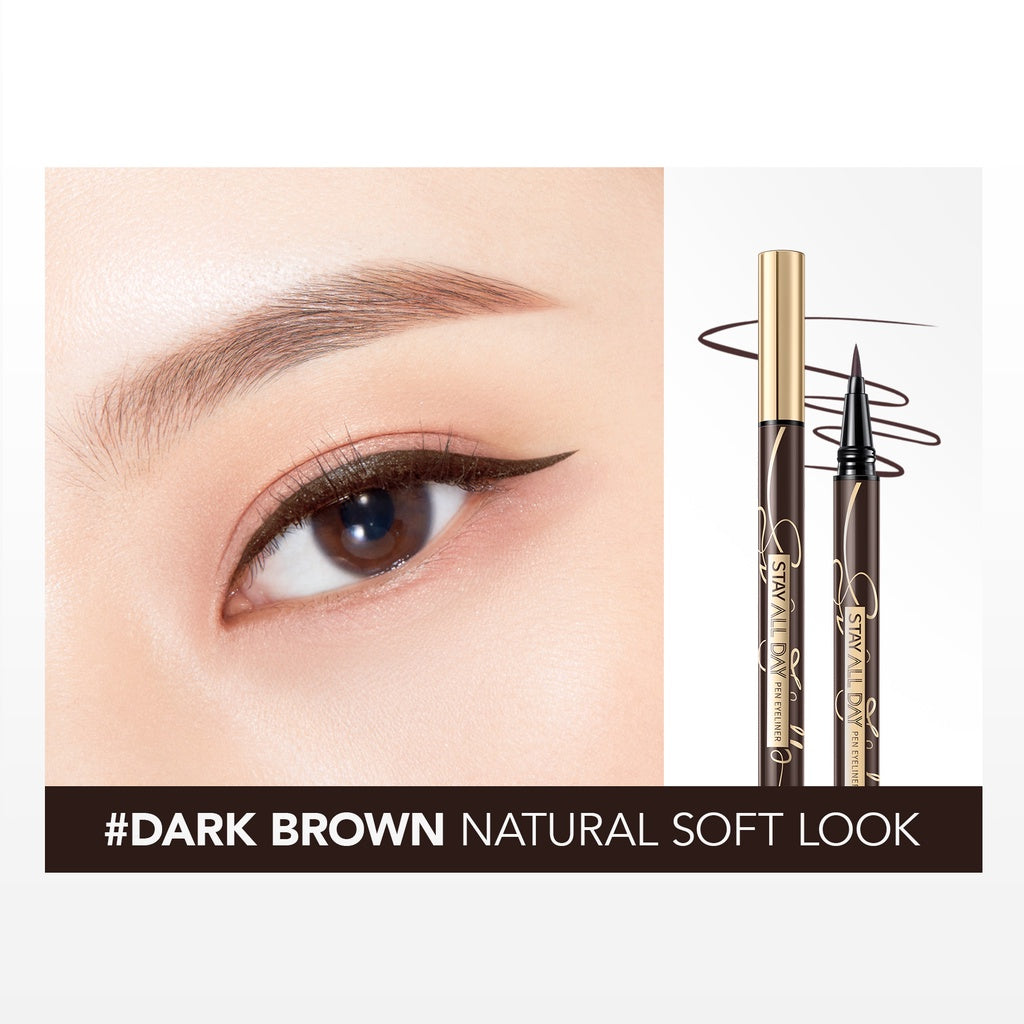 YOU Stay All Day Pen Eyeliner Waterproof Tahan Hingga 24 Jam Kosmetik Mata HItam
