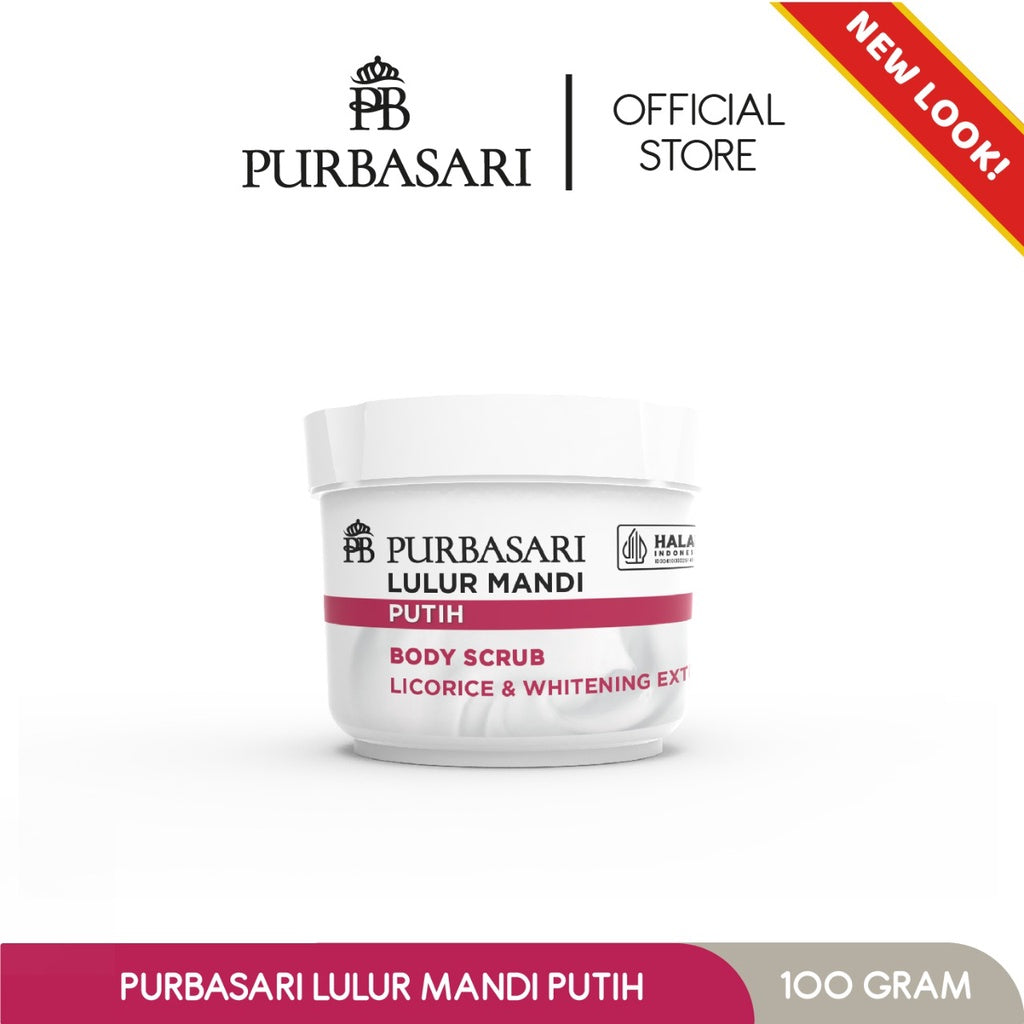 Purbasari Lulur Mandi Putih 100 gram / Body Scrub - Mencerahkan - Melembabkan - menyamarkan flek hitam