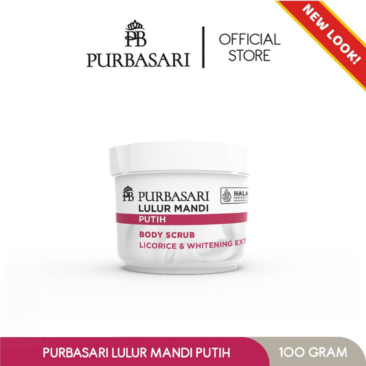 Purbasari Lulur Mandi Putih 100 gram / Body Scrub - Mencerahkan - Melembabkan - menyamarkan flek hitam