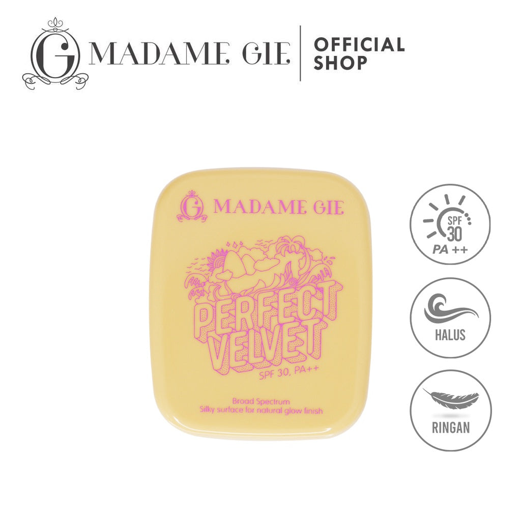 Madame Gie Perfect Velvet SPF 30PA Two Way Cake - Make up Bedak Padat