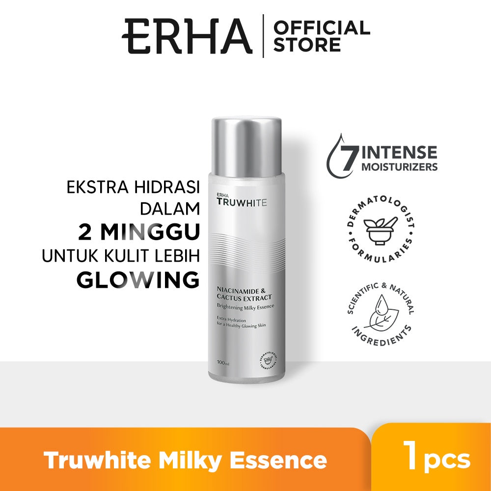 ERHA Truwhite Niacinamide & Cactus Extract Brightening Milky Essence - Essence Pencerah Wajah