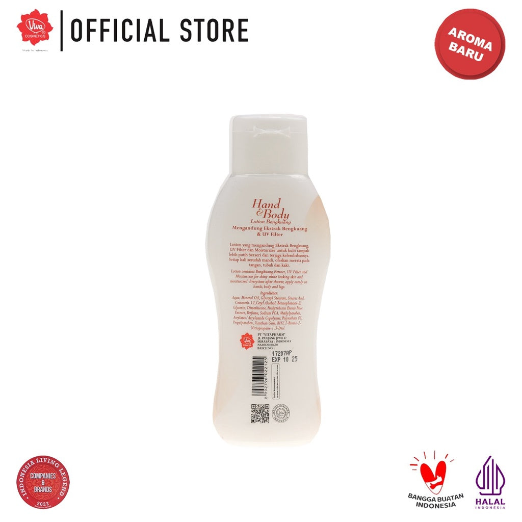 Viva Hand & Body Lotion Bengkuang 100 ml ( WHITENING & UV Filter)