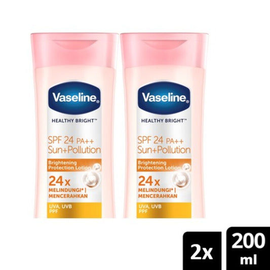 Vaseline Healthy Bright Sun + Pollution Protection Lotion SPF 24 PA++ 200 ml Twin Pack