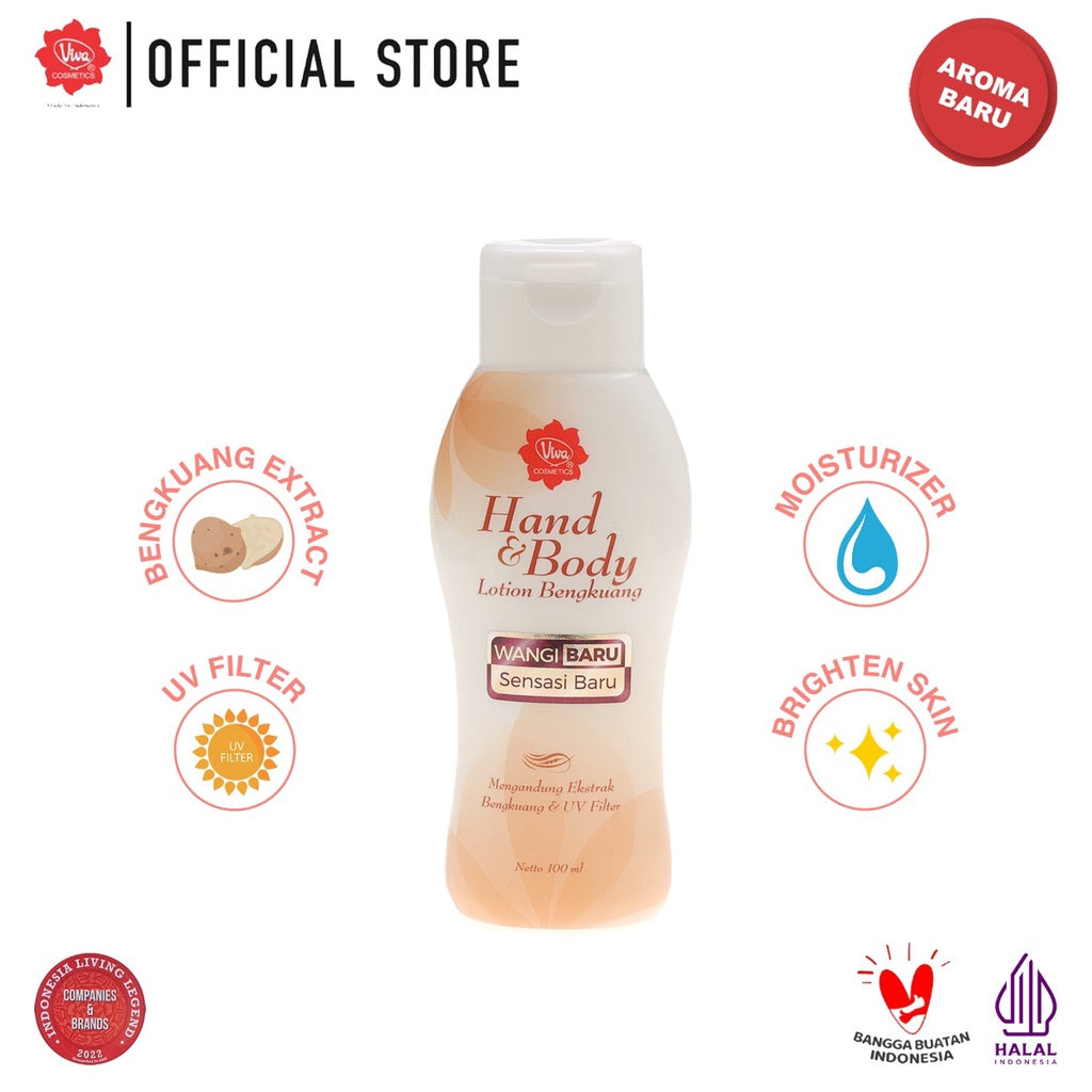 Viva Hand & Body Lotion Bengkuang 100 ml ( WHITENING & UV Filter)