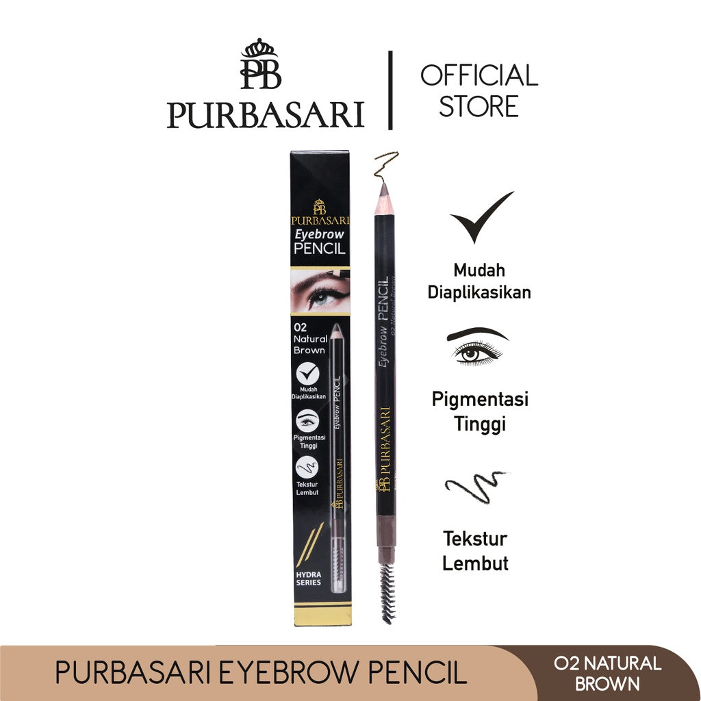 Purbasari Eyebrow Pencil Hydra Series / Pensil Alis pigmentasi tinggi / Pensil Alis tahan lama