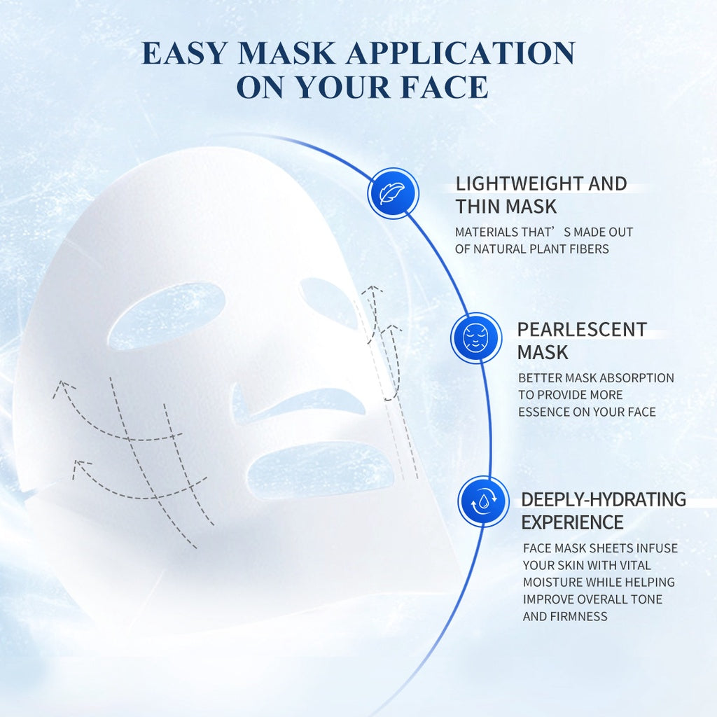 PREMIERE BEAUTE [Mask 20pcs]Whitening Essense Face Mask 25ml masker Niacinamide centella Hyaluronic Brightening Moisturizing Skin Care Anti aging Masker Wajah  Brightening Glowing Exfoliating Pengangkat Komedo Penghilang Jerawat
