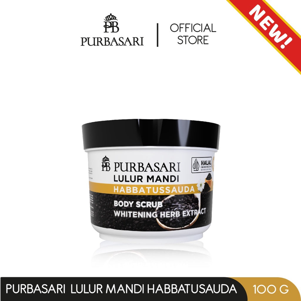 Purbasari Lulur Mandi Habbatussauda / Lulur Pemutih Whitening Pencerah / Lulur pelembab kulit / Lulur Badan perontok daki / Menyamarkan flek hitam / Melembabkan / Mencerahkan