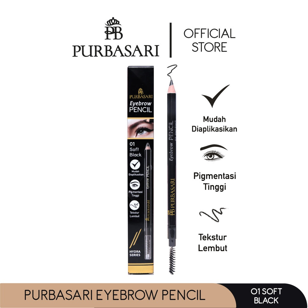 Purbasari Eyebrow Pencil Hydra Series / Pensil Alis pigmentasi tinggi / Pensil Alis tahan lama