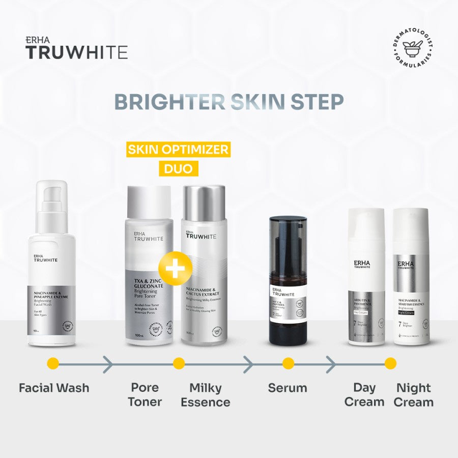 ERHA Truwhite Niacinamide & Cactus Extract Brightening Milky Essence - Essence Pencerah Wajah