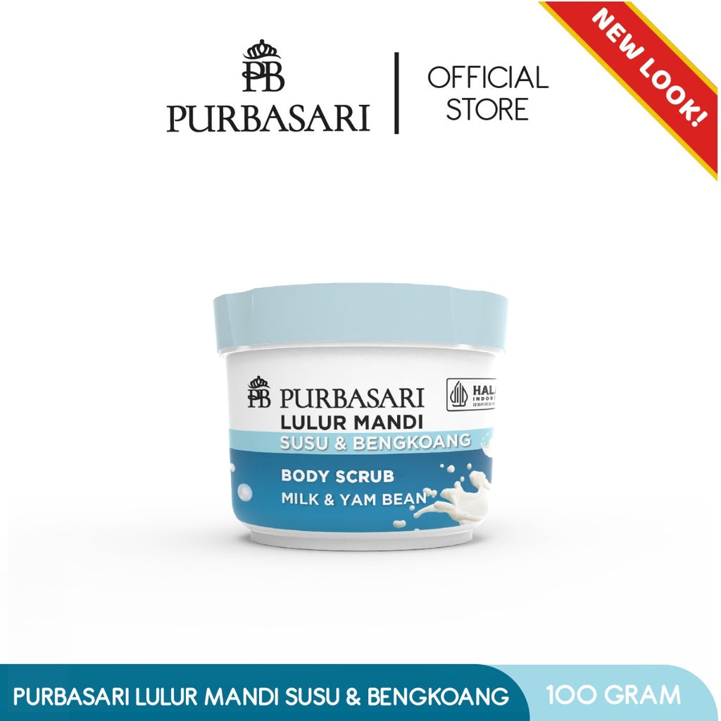 Purbasari Lulur Mandi Susu Bengkoang 100 gram / Lulur Pemutih Whitening Pencerah / Lulur pelembab kulit / Lulur Badan perontok daki / Menyamarkan flek hitam / Melembabkan / Mencerahkan