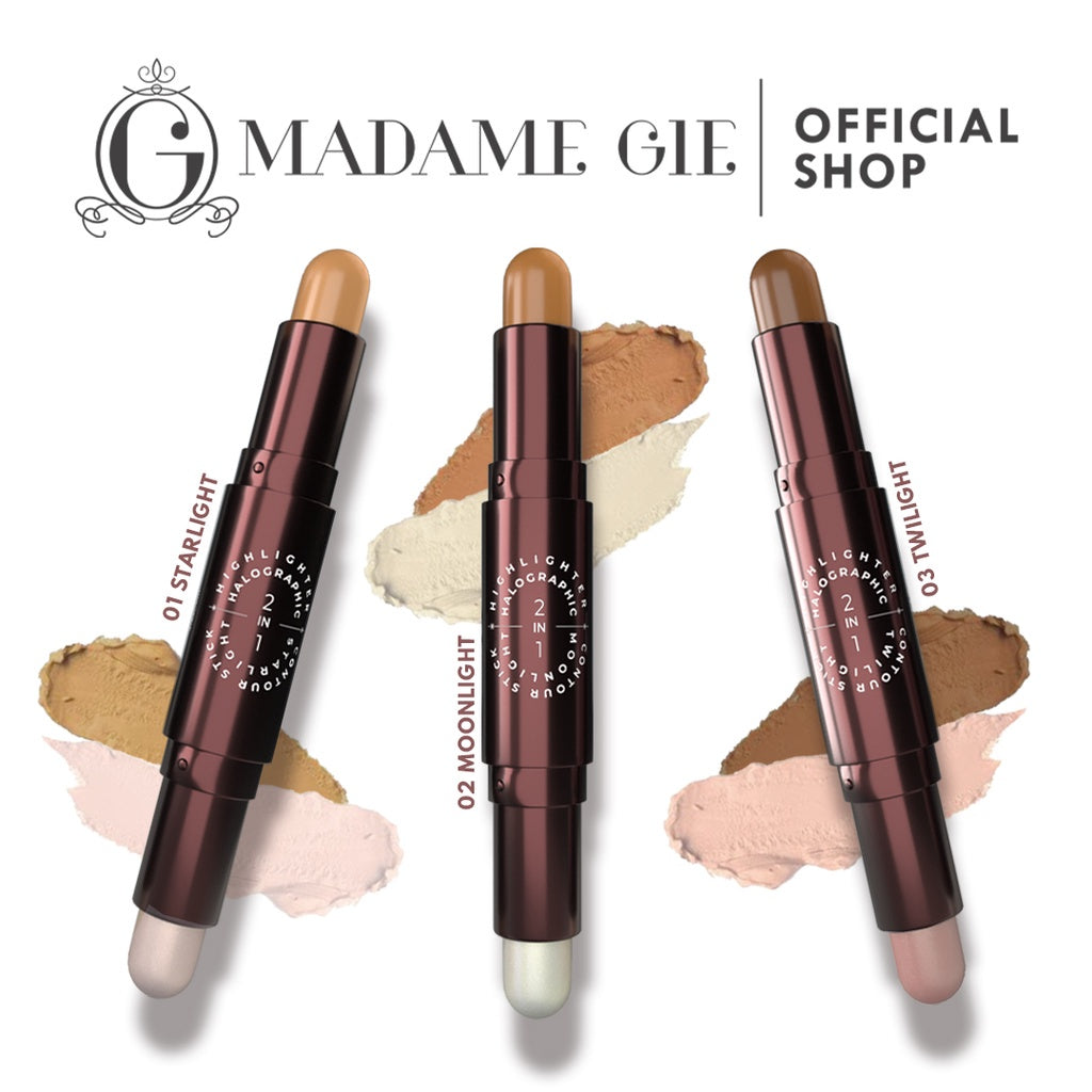 [READY STOCK] Madame Gie Halographic 2-in-1 Highlighter & Contour Stick