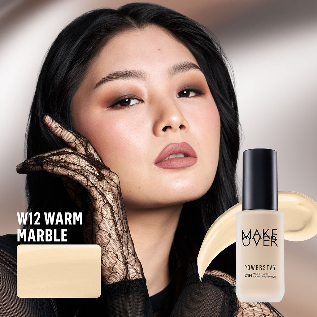 [SPECIAL 11.11] MAKE OVER Powerstay 24H Weightless Liquid Foundation - High Coverage Wajah Flawless Ringan Poreless Oil Control Make Up Tahan Lama 24 Jam BEST SELLER Somethin Time Less w Maybe Euphoria
