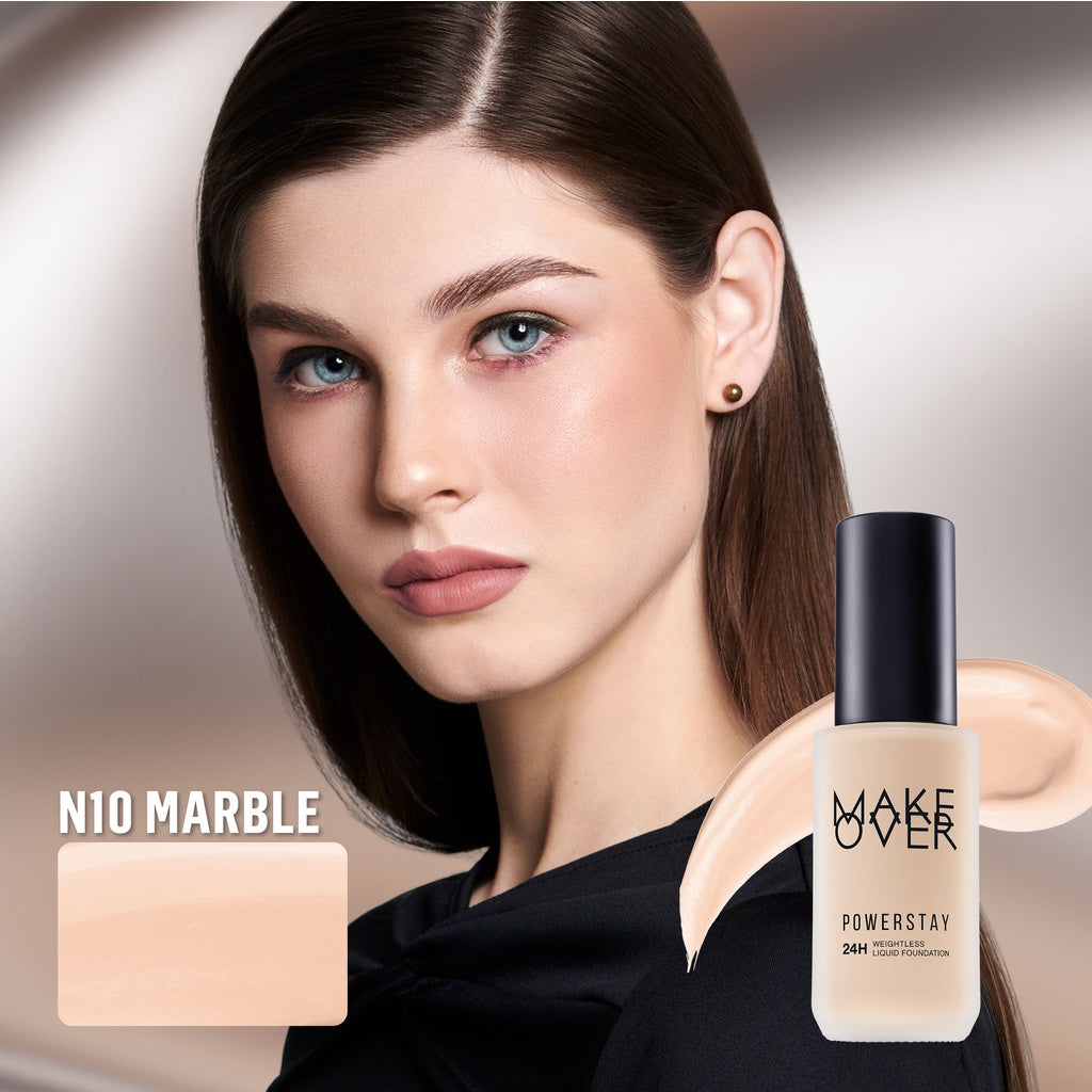 [SPECIAL 11.11] MAKE OVER Powerstay 24H Weightless Liquid Foundation - High Coverage Wajah Flawless Ringan Poreless Oil Control Make Up Tahan Lama 24 Jam BEST SELLER Somethin Time Less w Maybe Euphoria