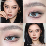 Eyeshare Softlens Omg Abu-Abu Coklat Ungu 1 Pasang 14.0mm Lensa Kontak