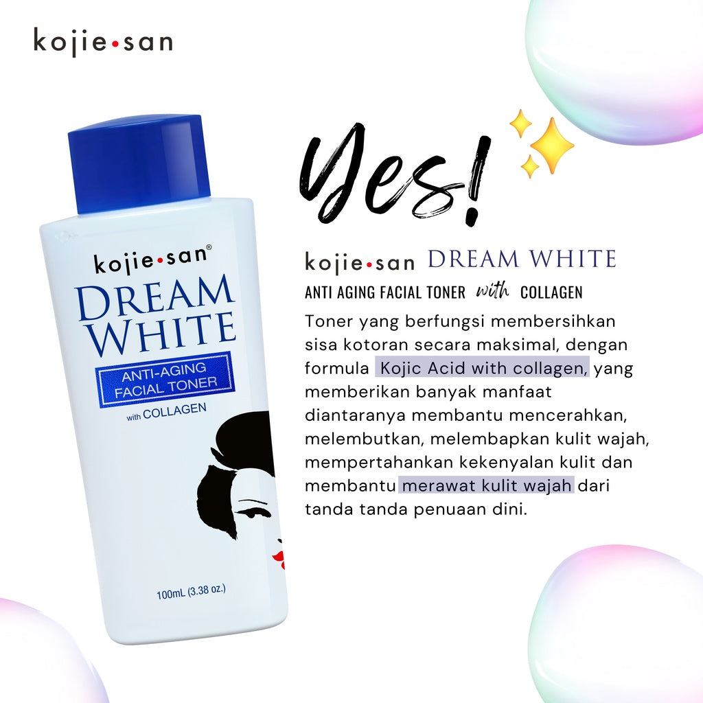PROMO !! KOJIE SAN Dreamwhite Anti Aging Facial Toner with Collagen 60ml (ED : MEI 2026)