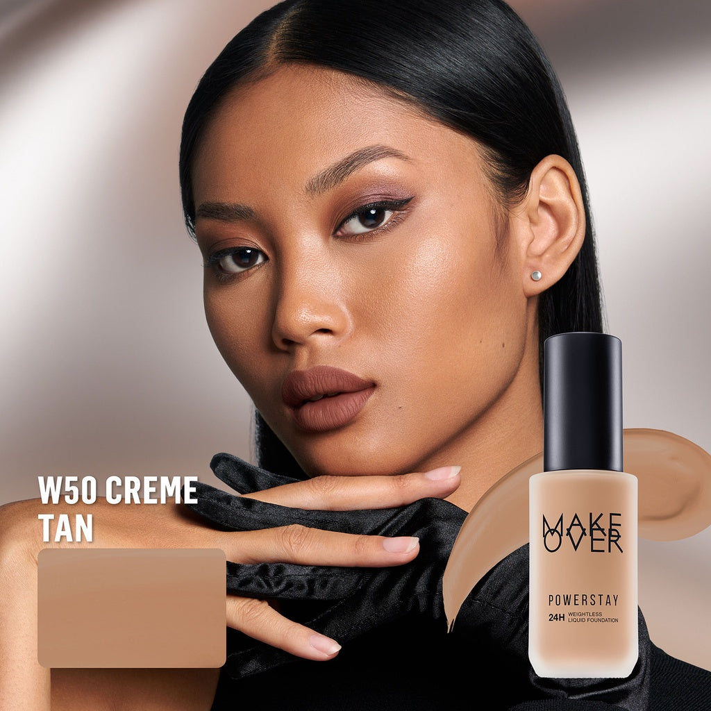 [SPECIAL 11.11] MAKE OVER Powerstay 24H Weightless Liquid Foundation - High Coverage Wajah Flawless Ringan Poreless Oil Control Make Up Tahan Lama 24 Jam BEST SELLER Somethin Time Less w Maybe Euphoria