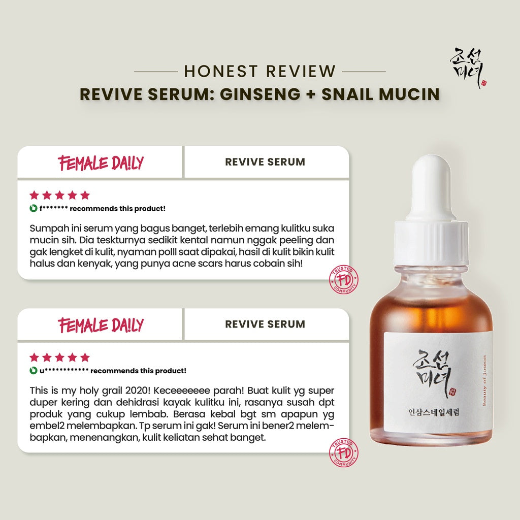 Beauty of Joseon Revive Serum : Ginseng + Snail Mucin 30ml