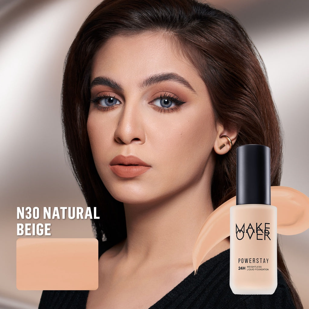 [SPECIAL 11.11] MAKE OVER Powerstay 24H Weightless Liquid Foundation - High Coverage Wajah Flawless Ringan Poreless Oil Control Make Up Tahan Lama 24 Jam BEST SELLER Somethin Time Less w Maybe Euphoria