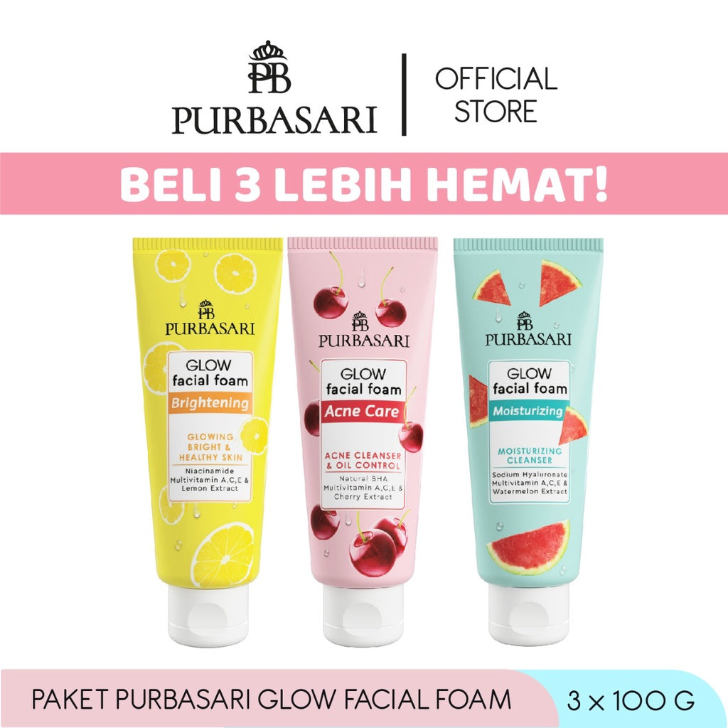 [Beli banyak Lebih Hemat] Purbasari Glow Facial Foam