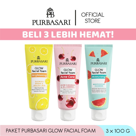[Beli banyak Lebih Hemat] Purbasari Glow Facial Foam