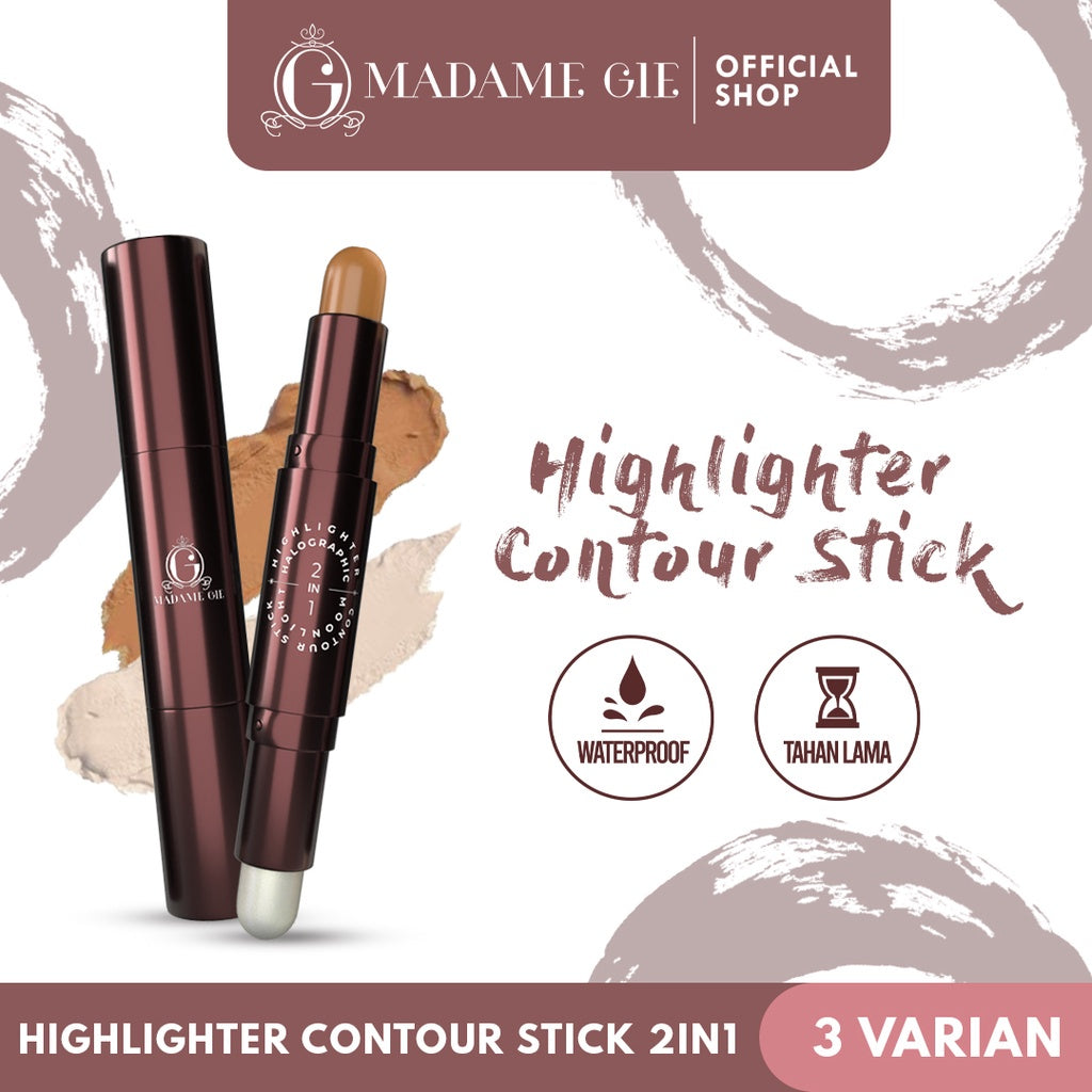 [READY STOCK] Madame Gie Halographic 2-in-1 Highlighter & Contour Stick