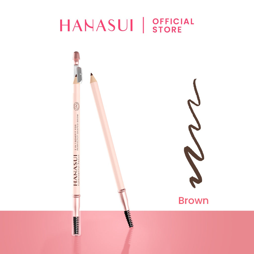 Hanasui Eyebrowtiful Pencil - 3 In 1 Eyebrow Pencil Waterproof 3 Varian Longlasting and Easy to Apply