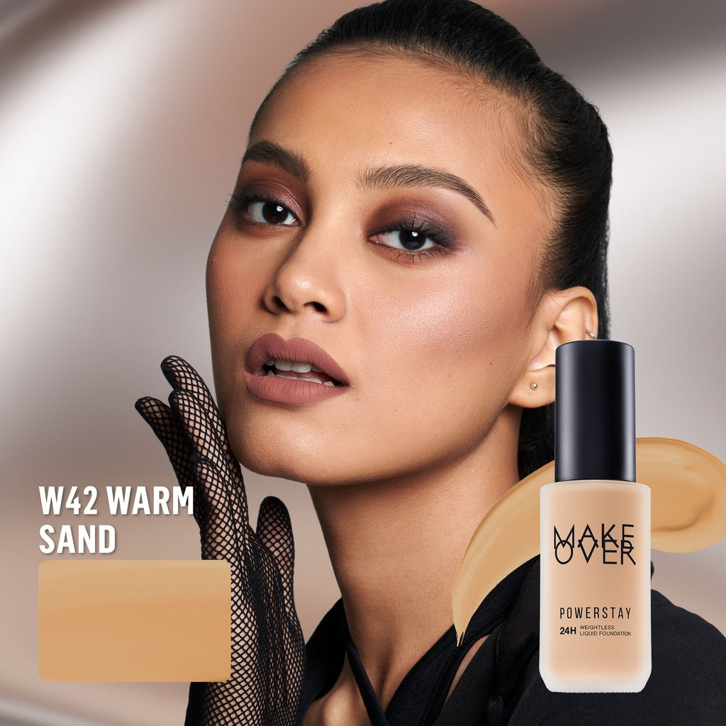 [SPECIAL 11.11] MAKE OVER Powerstay 24H Weightless Liquid Foundation - High Coverage Wajah Flawless Ringan Poreless Oil Control Make Up Tahan Lama 24 Jam BEST SELLER Somethin Time Less w Maybe Euphoria