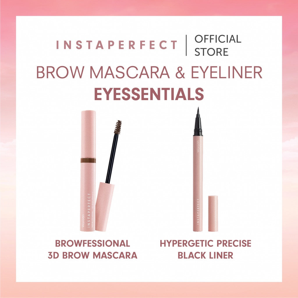Instaperfect Brow Mascara & Eyeliner Eyessentials Bundle (Browfessional 3D Brow Mascara & Hypergetic Precise Black Liner)