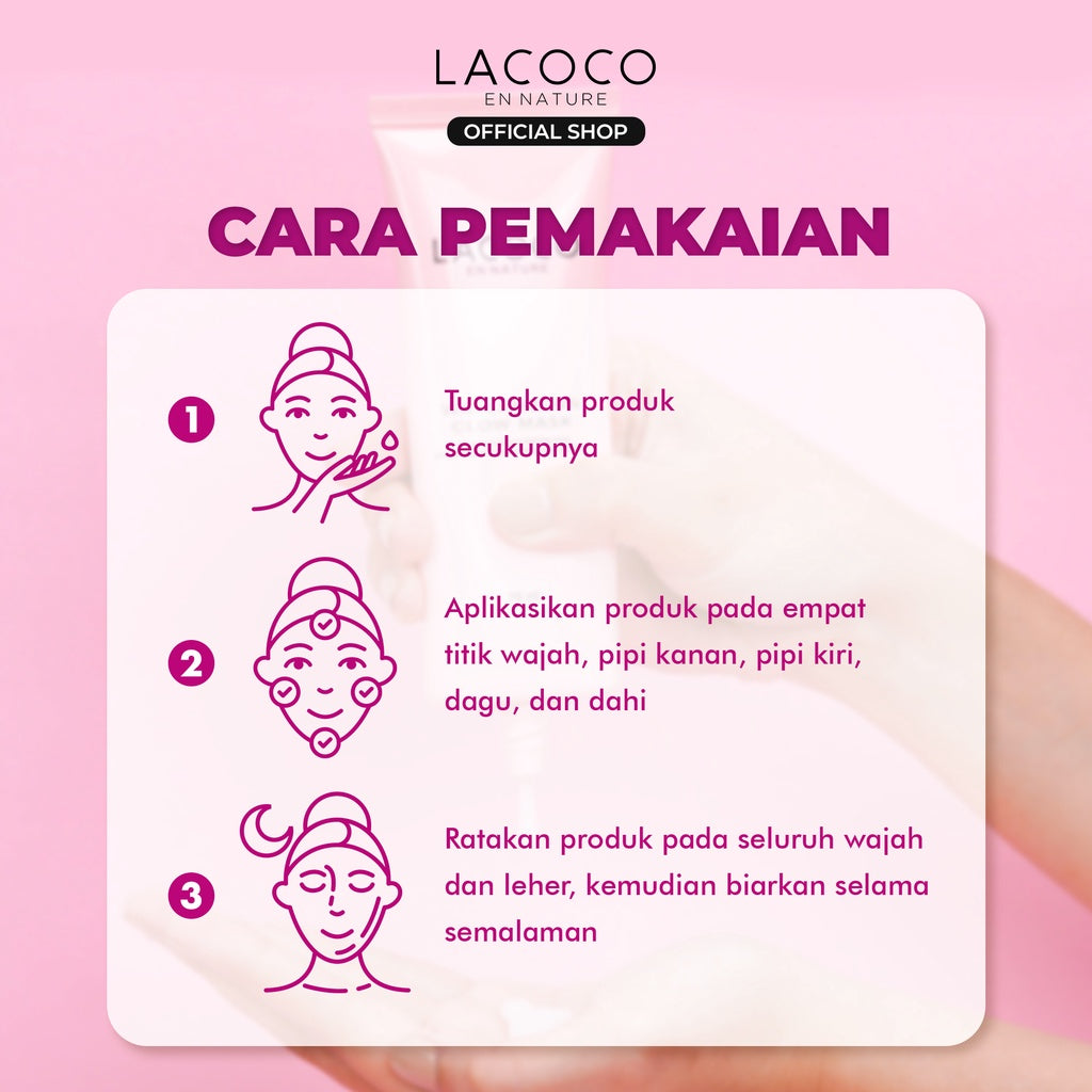 Lacoco Watermelon Glow Mask Sleeping Mask Moisturizer Cream Melembapkan Hydrating La Rose Vifa Dor Harley Skint Bynare