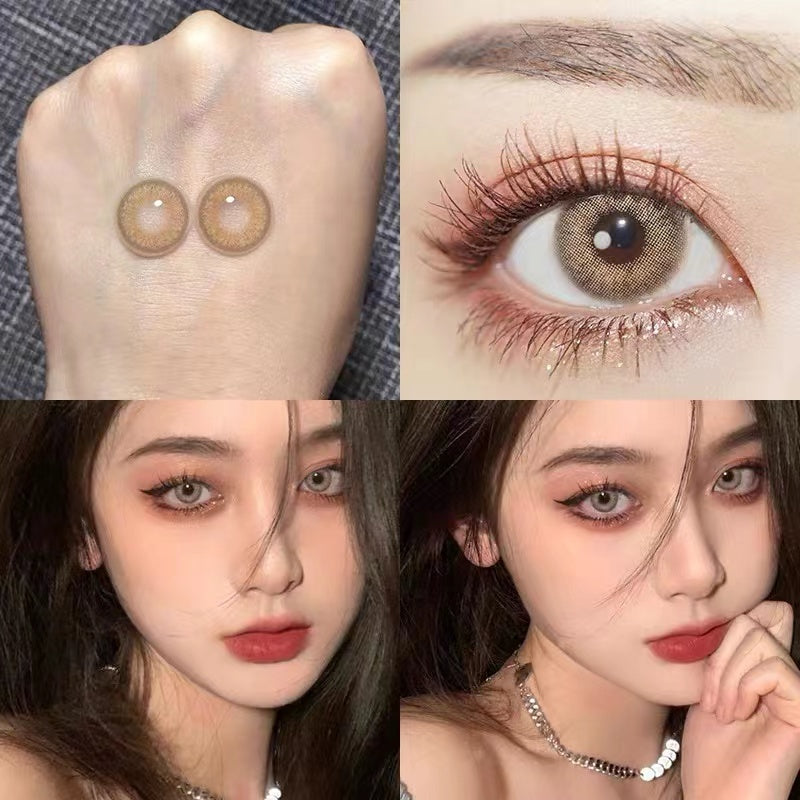 Eyeshare Softlens Omg Abu-Abu Coklat Ungu 1 Pasang 14.0mm Lensa Kontak