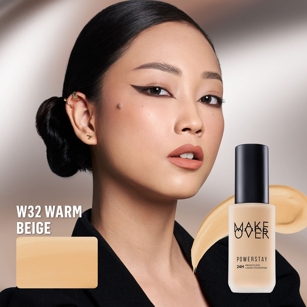 [SPECIAL 11.11] MAKE OVER Powerstay 24H Weightless Liquid Foundation - High Coverage Wajah Flawless Ringan Poreless Oil Control Make Up Tahan Lama 24 Jam BEST SELLER Somethin Time Less w Maybe Euphoria