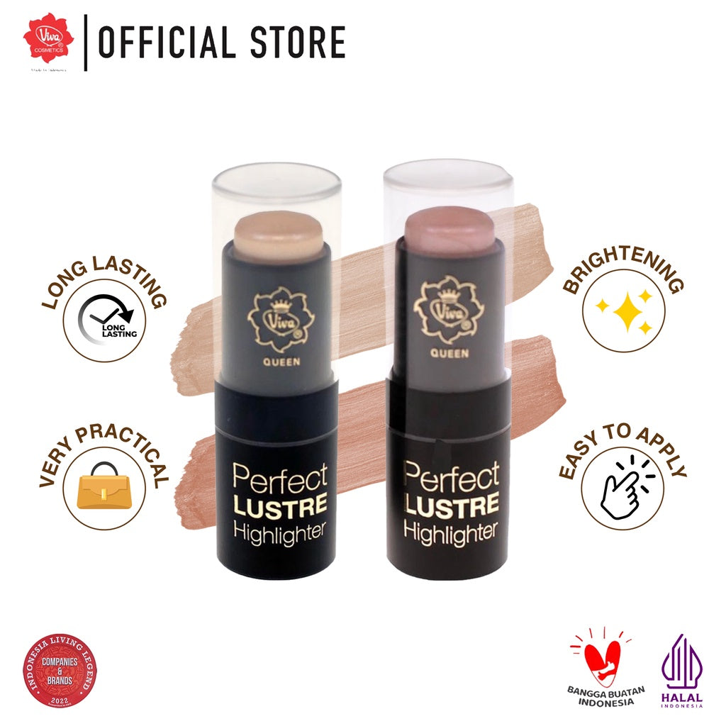Viva Queen Perfect Lustre Highlighter (LONG LASTING, GLOWING & BRIGHTENING) - Tersedia 2 warna