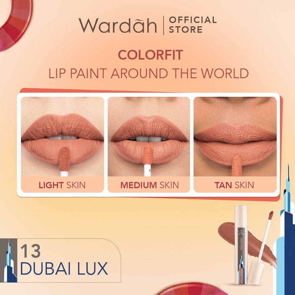 [LIPCALL] WARDAH Colorfit Lip Paint Around the World -  Lip Cream Tahan Lama Hingga 12 Jam, Transferproof, Pigmented -Liptint-Lip-Stain-Lipgloss-Lipstik-Lip Tint-Lip Matte-Lipstick-Lipcream-Lip Longlasting Waterproof Tahan Lama-Makeup-Lipbrary