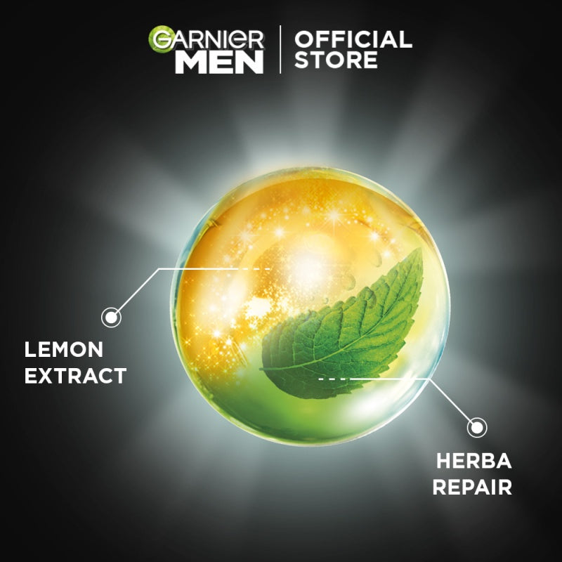 GARNIER Men Acno Fight Acne Fighting Brightening Serum Cream Skin Care - 40ml Krim Siang moisturizer tone up pelembab wajah day cream pemutih wajah glowing cepat