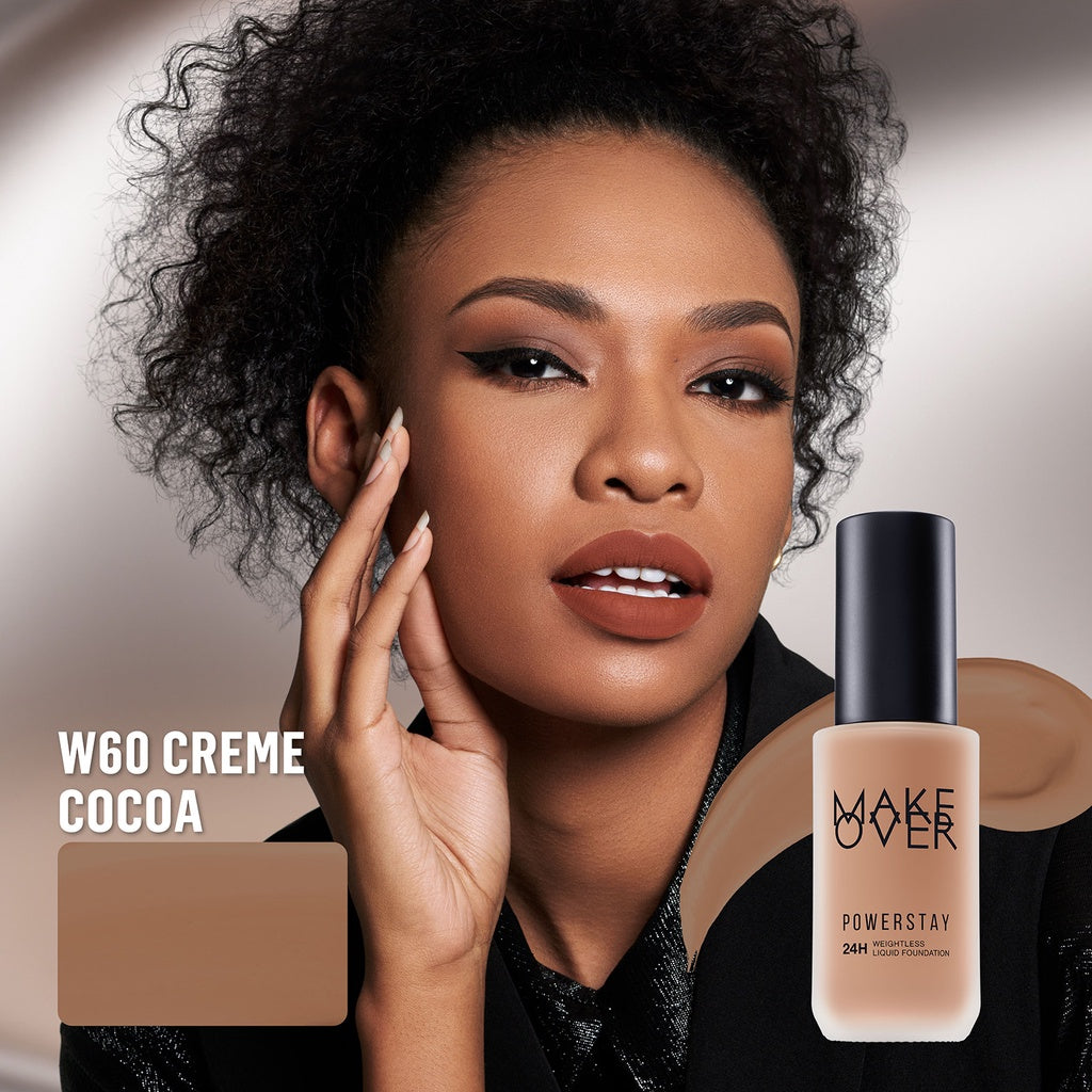 [SPECIAL 11.11] MAKE OVER Powerstay 24H Weightless Liquid Foundation - High Coverage Wajah Flawless Ringan Poreless Oil Control Make Up Tahan Lama 24 Jam BEST SELLER Somethin Time Less w Maybe Euphoria