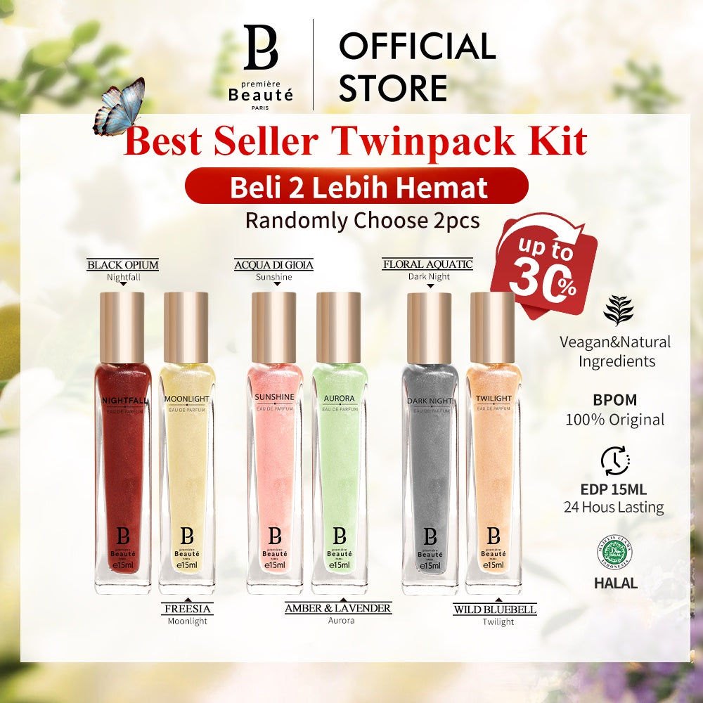 PREMIERE BEAUTE Perfume Fashion Neon Series 15ml [Beli 2 Lebih Hemat] Perfume Parfum Wanita  PriaTahan Lama 24jam EDP fragrance [Perfume 2Pcs] BPOM