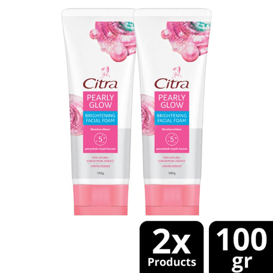 Citra Pearly Glow Facial Foam 100g Twinpack