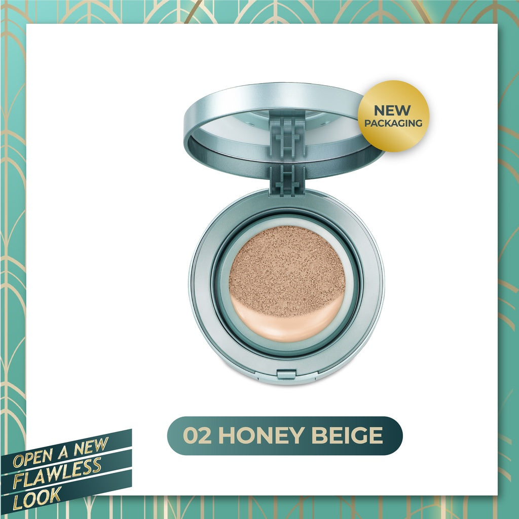 WARDAH Exclusive Flawless Cover Cushion - Alas Bedak dengan Hasil Matte Flawless dan Tahan Lama Hingga 10 Jam - Dilengkapi SPF 30 PA+++ - Dapat Menutupi Bekas Jerawat - Makeup