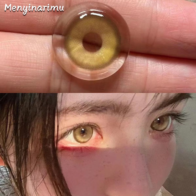 Eyeshare Iceland Brown 1Pasang 14.2mm Lensa Kontak Soflens Warna softlense