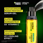 GARNIER Men Turbo Bright 5x Vitamin C Super Serum Gel - 30ml Serum Mencerahkan Wajah Anti Kusam 5x Lebih Cepat