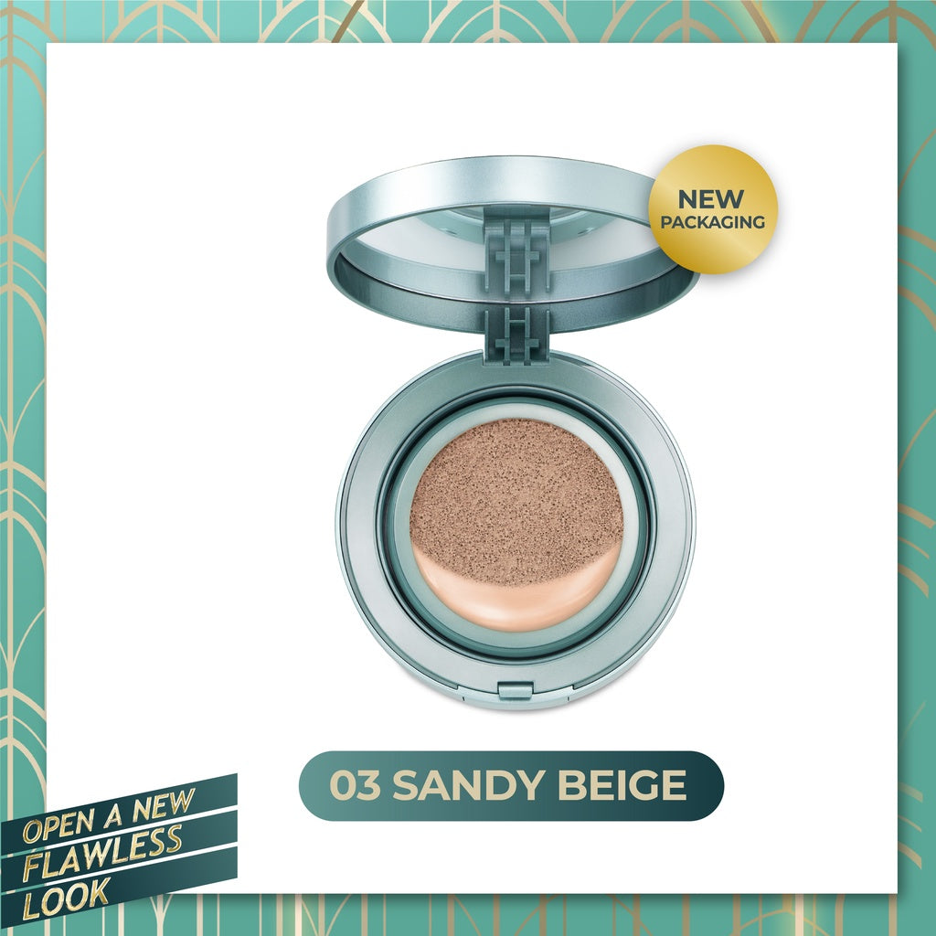 WARDAH Exclusive Flawless Cover Cushion - Alas Bedak dengan Hasil Matte Flawless dan Tahan Lama Hingga 10 Jam - Dilengkapi SPF 30 PA+++ - Dapat Menutupi Bekas Jerawat - Makeup