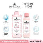 Bundle Purbasari Glowing Rose Water 200ml + 100ml