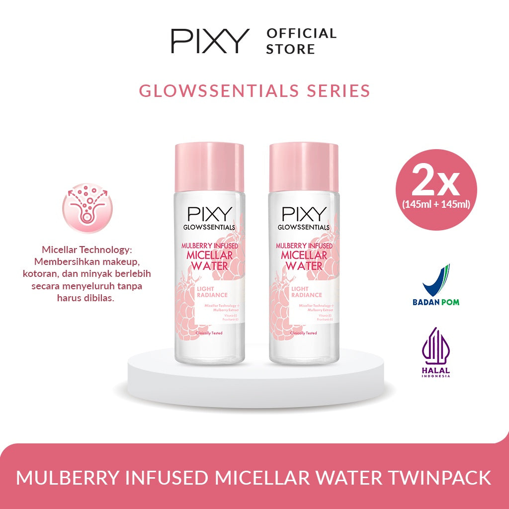 PIXY Glowssentials Mulberry Infused Micellar Water Twin Pack